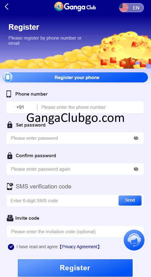 ganga-club-register